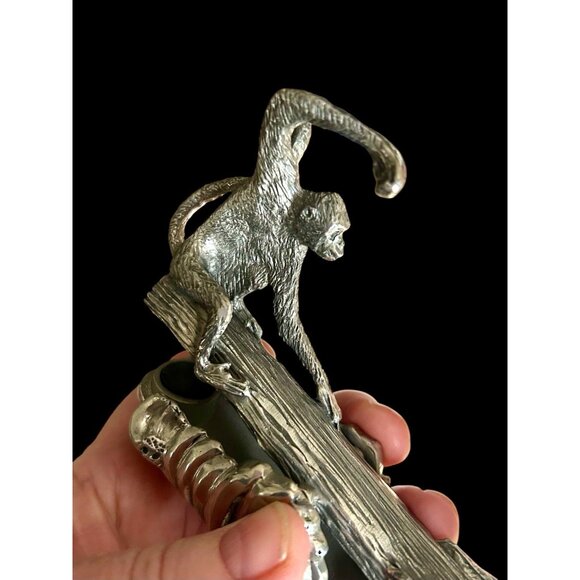 Royal Selangor Pewter Monkey See-Saw Business Card Holder Luxury Quality Unique - Picture 9 of 11